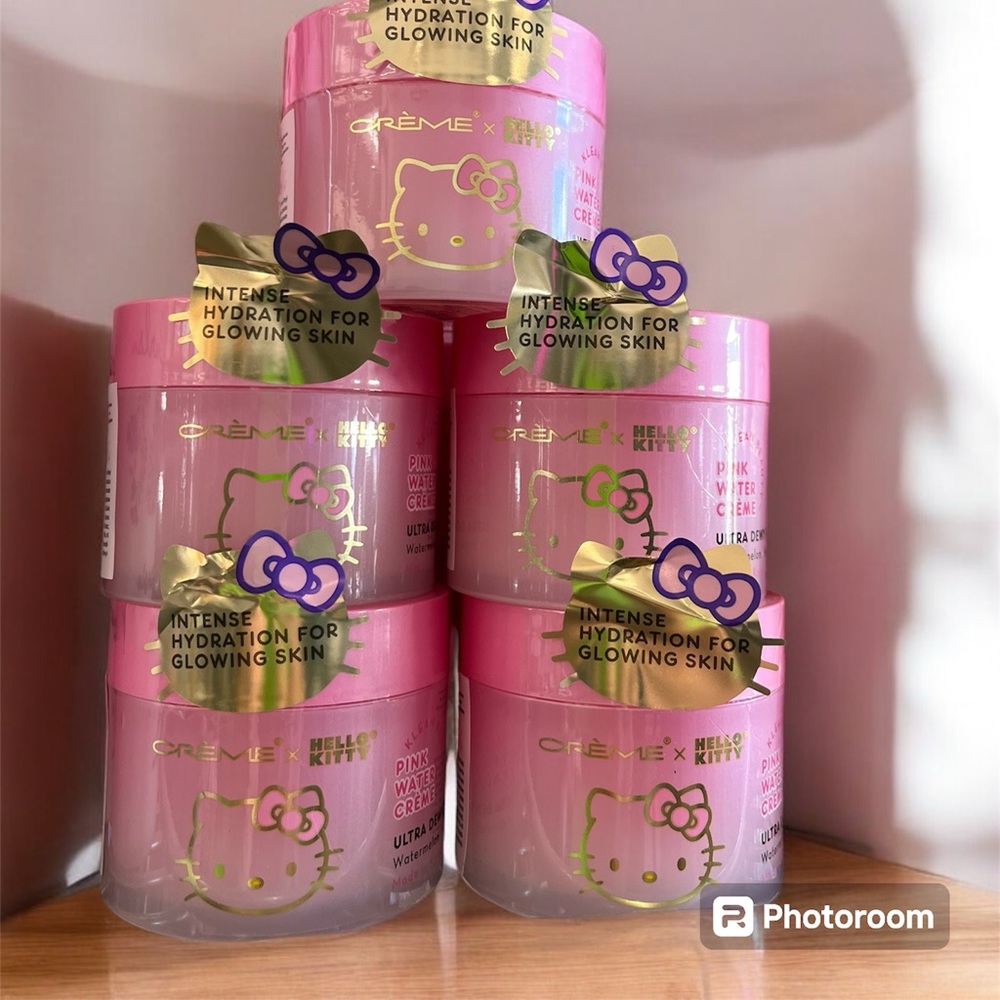 Hello Kitty pink water crème moisturizer
